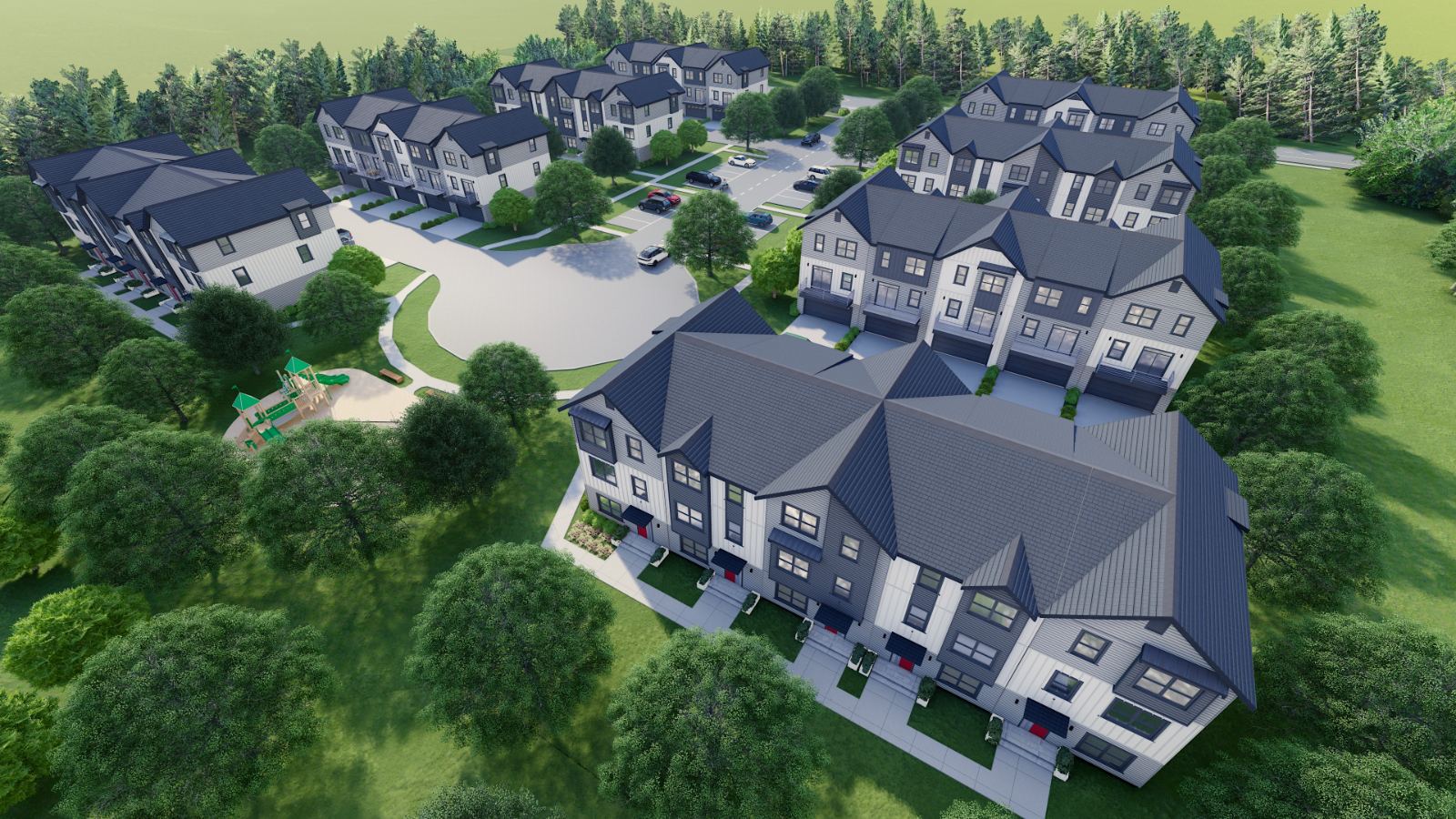 Nature Edge Townhomes aerial view